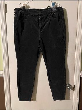 American Eagle Curve Gray Corduroy Pants- 22